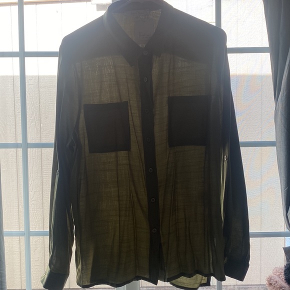 Army Green Blouse - Picture 3 of 5